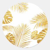 Bladeren 10 ronde sticker (Voorkant)