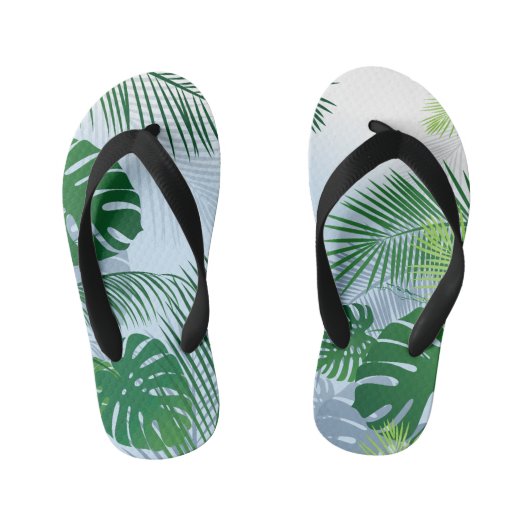 Bladeren 3 kinder teenslippers (Voetbed)