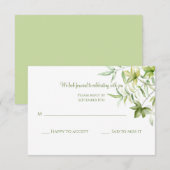 Bladeren Aquarel RSVP Kaart (Voorkant / Achterkant)