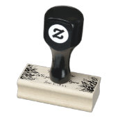 Bladeren, bessen en bloemen bruiloft dank u 	rubberstempel (Stempel)