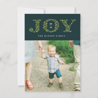 Bladeren en bessen Vakantie Fotokaart Feestdagenkaart