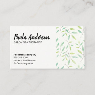 Bladeren en bijkantoren visitekaartje