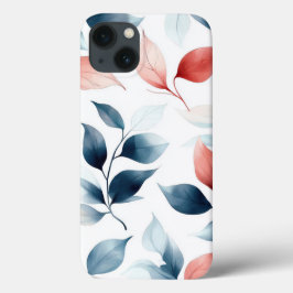 Bladeren en bloemen iPhone 13 hoesje