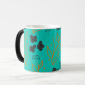 Bladeren en bloemen magische mok (Voorkant links)