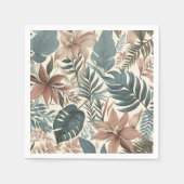 bladeren en bloemen servet (Voorkant)