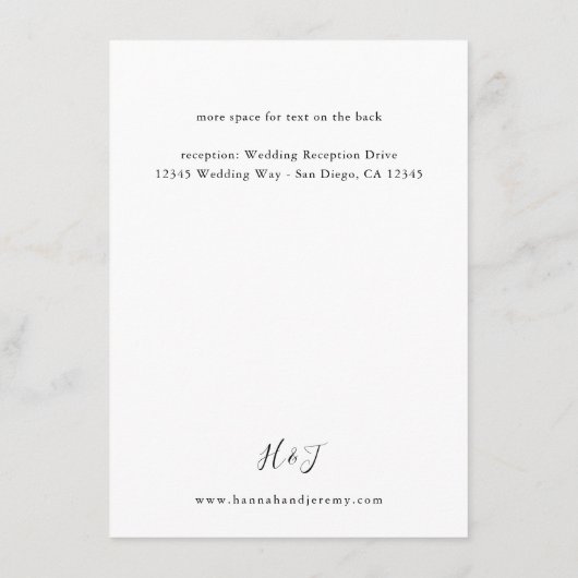 Bladeren en eucalyptus Rustic LG Informatiekaartje (Achterkant)