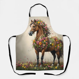 Bladeren en hoeven: Brown Horse Fantasy Garden, Schort