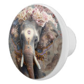 Bladeren en rompen keramische knop (Rechts)