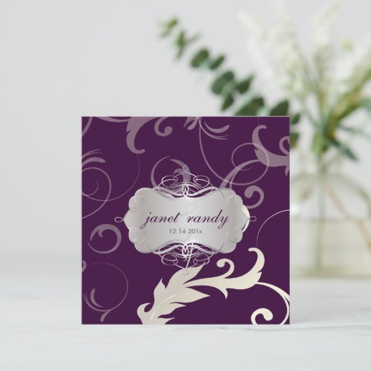 Bladeren en rondzwervers voor sierdoeleinden kaart (Staand voorkant)