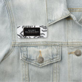 Bladeren en wit, modern naamplaatje (In situ)