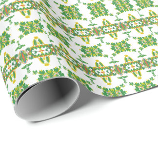 Bladeren en wolken cadeaupapier
