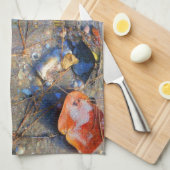 Bladeren en zeeschelpen patroon II Theedoek (Quarter Fold)