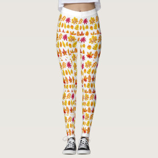 BLADEREN GEDRUKTE LEGGINGS
