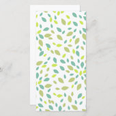 Bladeren (groen) bedankkaart (Voorkant / Achterkant)