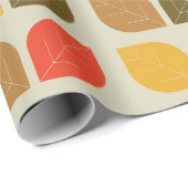 Bladeren Herfst Herfst Patroon Cadeaupapier (Rol Hoek)