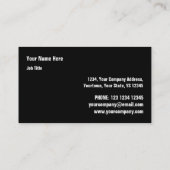 Bladeren jasje Roze visitekaartje zwarte tekst (Achterkant)