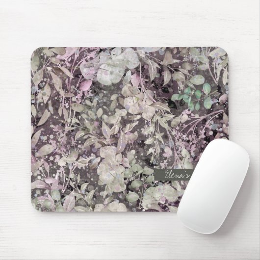 Bladeren magisch - bewerkbare tekst muismat (Met muis)