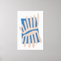 Bladeren Matisse Geïnspireerd Abstract in Blauw en