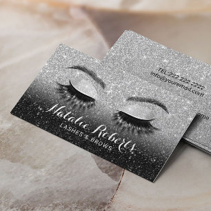 Bladeren met browse Beauty Salon Black & Silver Gl Visitekaartje