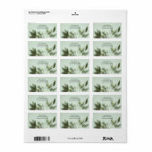 Bladeren met clematis gefilterd etiket (Full Sheet)