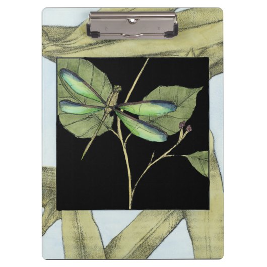 Bladeren met Dragonfly-ingang door Jennifer Goldbe Klembord (Voorkant)