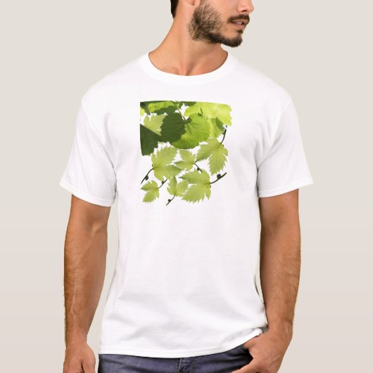 Bladeren met druivenwijn t-shirt (Voorkant)
