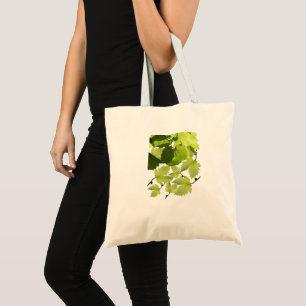 Bladeren met druivenwijn tote bag