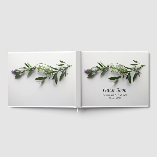 Bladeren met lavendel gastenboek (Volledig)