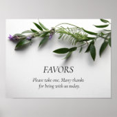 Bladeren met lavendel poster (Voorkant)