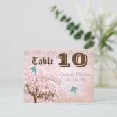 Bladeren met roze en groene hartritme briefkaart (Staand voorkant)