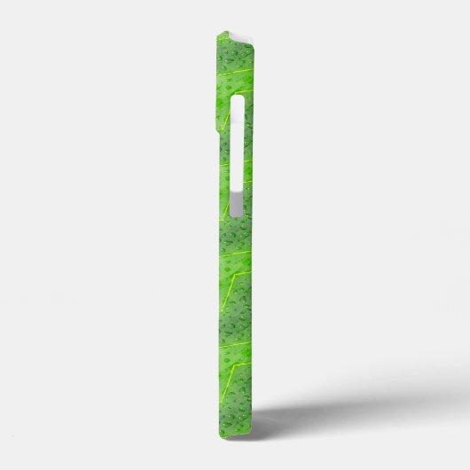 Bladeren met waterdruppelpatroon Case-Mate iPhone case (Achterkant / Links)