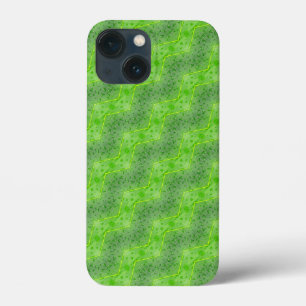 Bladeren met waterdruppels patroon iPhone 13 mini hoesje