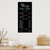 Bladeren Modern Salon Menu Prijslijst Muurposter Poster (Keuken)