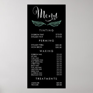 Bladeren Modern Salon Menu Prijslijst Muurposter Poster