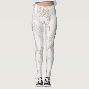 Bladeren Mooi behang Patroon royalty-free ve Leggings