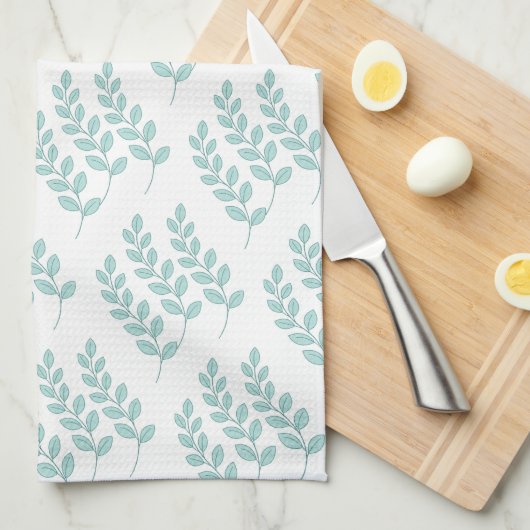 Bladeren Natuur keuken handdoek (Quarter Fold)