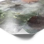 Bladeren onder ijs foto afdruk (Hoek)