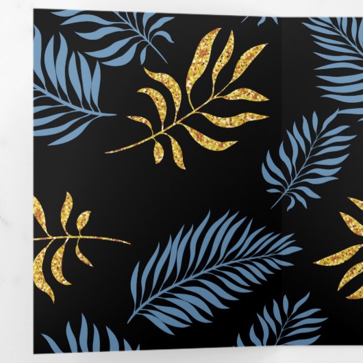 Bladeren Patroon 17 Drieluik Wenskaart (Binnenzijde eerst)