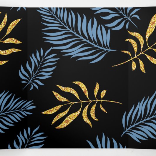 Bladeren Patroon 17 Drieluik Wenskaart (Binnenkant midden)