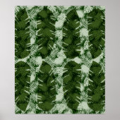 bladeren patroon bananblad design poster (Voorkant)