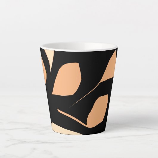 Bladeren pattern Latte Mok (Voorkant)