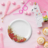 Bladeren | Thanksgiving in de binnenpartij Papieren Bordje (Feest)