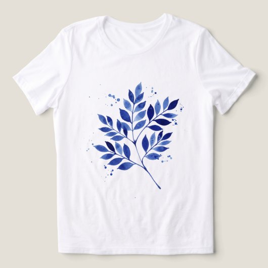 Bladeren Tri-Blend Shirt (Design voorkant)