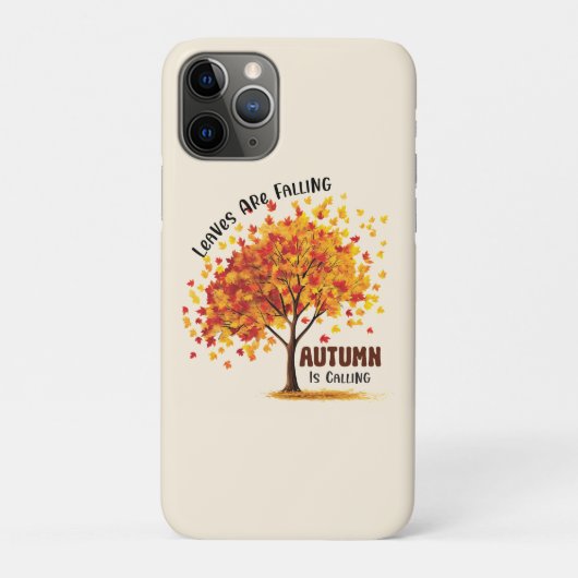 Bladeren vallen, de herfst roept – gezellige Herfs Case-Mate iPhone Case (Achterkant)