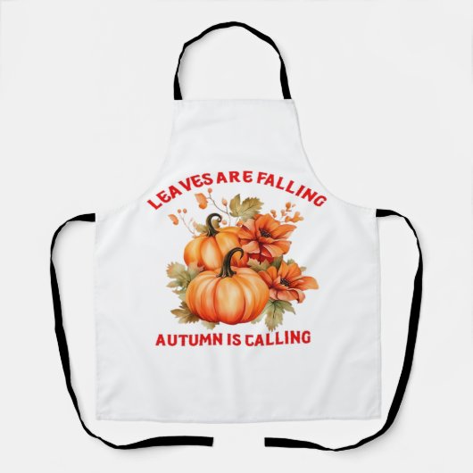 Bladeren vallen, herfst roept Design Classi Schort (Voorkant)
