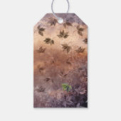 Bladeren vallen in herfstpatroon cadeaulabel (Voorkant)