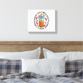 Bladeren vallen weg en pompoen bellen canvas afdruk (Insitu (Slaapkamer))