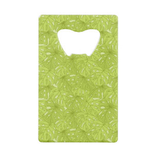 Bladeren van palmbomen kredietkaart flessenopener