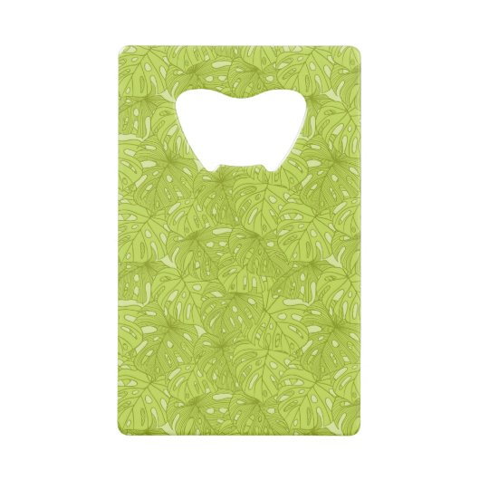 Bladeren van palmbomen kredietkaart flessenopener (Voorkant)