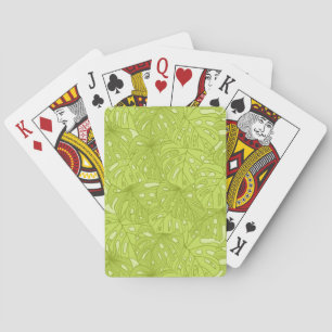 Bladeren van palmbomen pokerkaarten